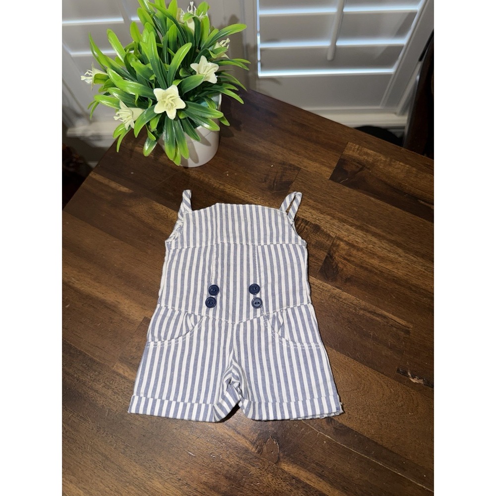 American Girl Doll Clothes Sea Breeze Romper Only  Retired 2012 Gray & White